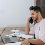 Recruiter on a call to a candidate